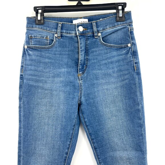 Loft The Skinny Raw Hem Split Ankle Jeans Women's 2 26 - Picture 2 of 9